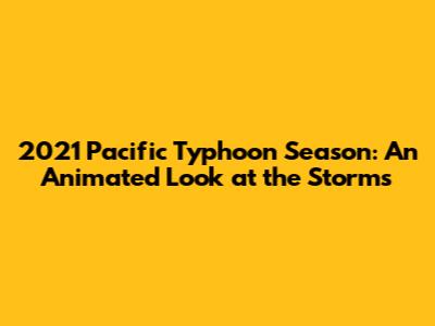 2021 Pacific Typhoon Season: An Animated Look at the Storms