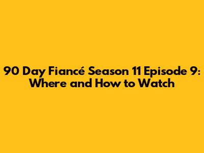 90 Day Fiancé Season 11 Episode 9: Where and How to Watch