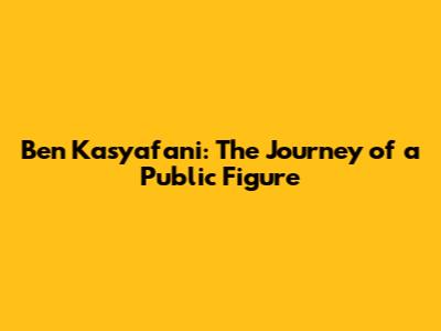 Ben Kasyafani: The Journey of a Public Figure