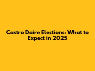 Castro Daire Elections: What to Expect in 2025