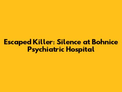 Escaped Killer: Silence at Bohnice Psychiatric Hospital