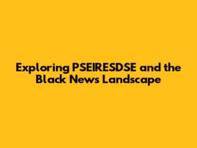 Exploring PSEIRESDSE and the Black News Landscape