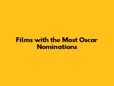 Films with the Most Oscar Nominations