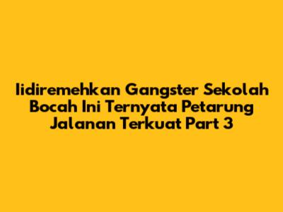 Iidiremehkan Gangster Sekolah Bocah Ini Ternyata Petarung Jalanan Terkuat Part 3