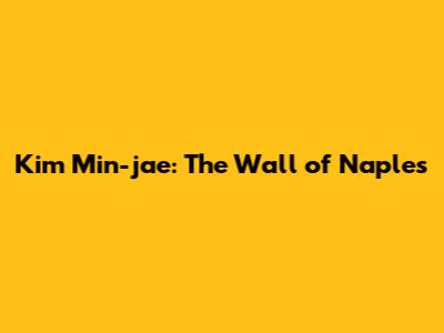 Kim Min-jae: The Wall of Naples