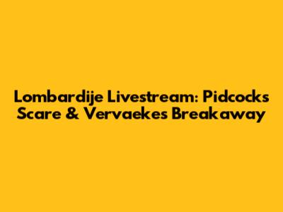 Lombardije Livestream: Pidcock's Scare & Vervaeke's Breakaway