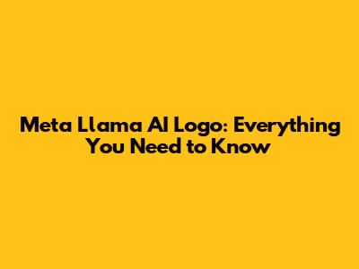 Meta Llama AI Logo: Everything You Need to Know