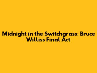 Midnight in the Switchgrass: Bruce Willis's Final Act