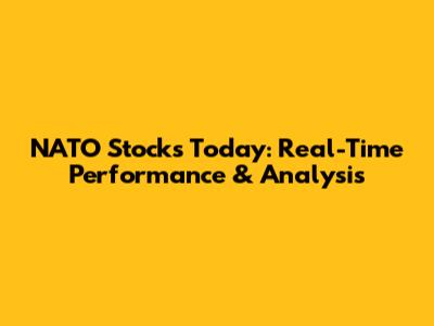 NATO Stocks Today: Real-Time Performance & Analysis