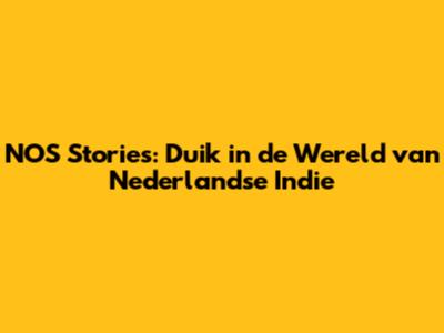 NOS Stories: Duik in de Wereld van Nederlandse Indie