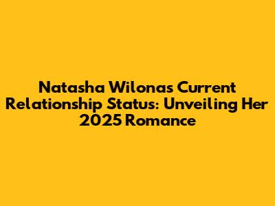 Natasha Wilona's Current Relationship Status: Unveiling Her 2025 Romance