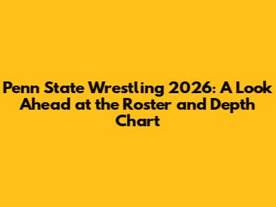 Penn State Wrestling 2026: A Look Ahead at the Roster and Depth Chart
