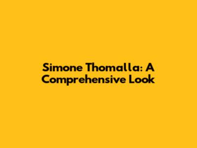 Simone Thomalla: A Comprehensive Look