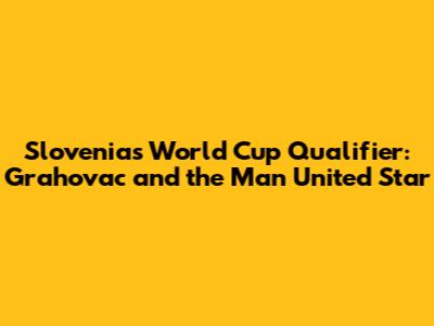 Slovenia's World Cup Qualifier: Grahovac and the Man United Star