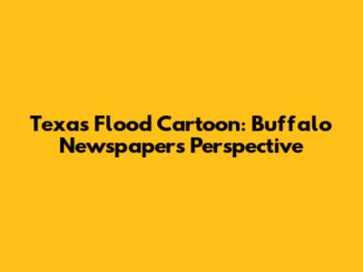 Texas Flood Cartoon: Buffalo Newspaper's Perspective