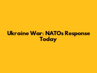 Ukraine War: NATO's Response Today