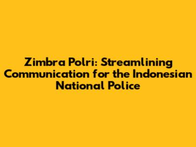 Zimbra Polri: Streamlining Communication for the Indonesian National Police