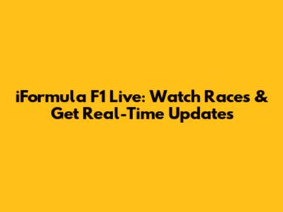 iFormula F1 Live: Watch Races & Get Real-Time Updates